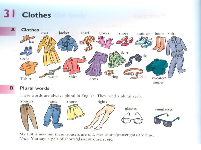 Одежда на английском языке в картинках с переводом для детей