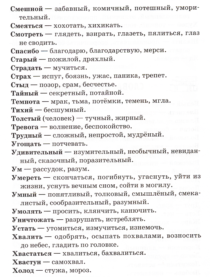 Проект 2 класс по русскому языку словарь синонимов 2 класс