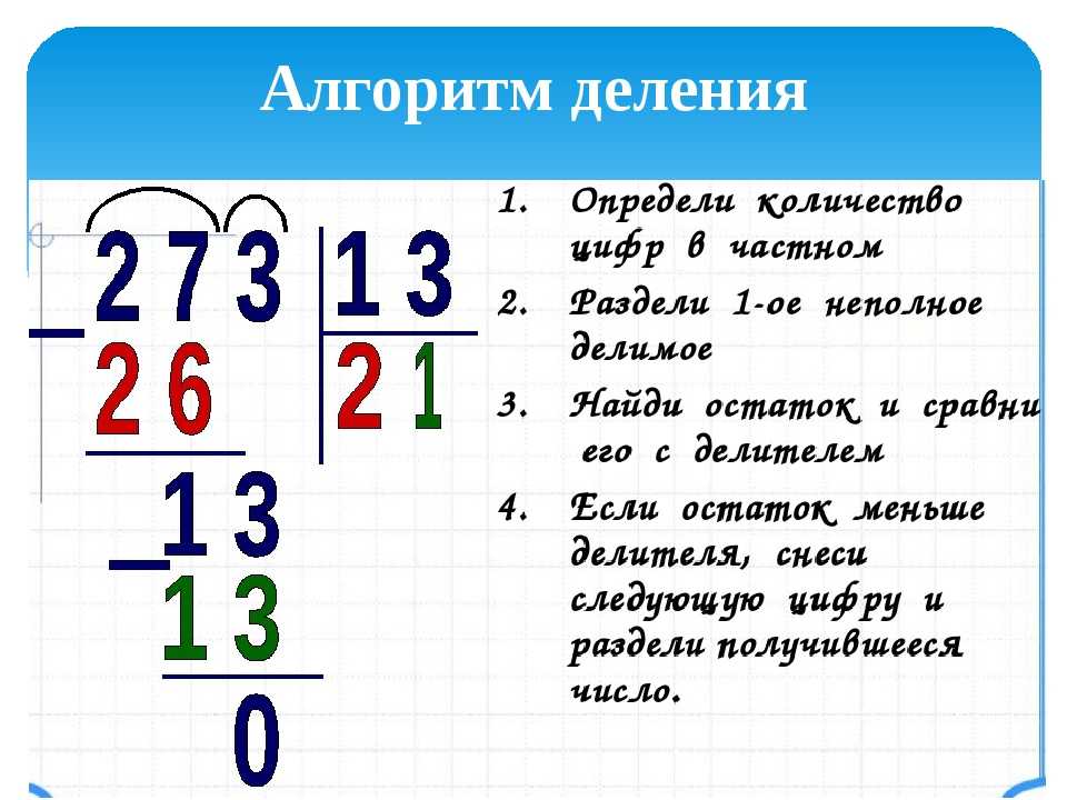 Как делить столбиком 3 класс