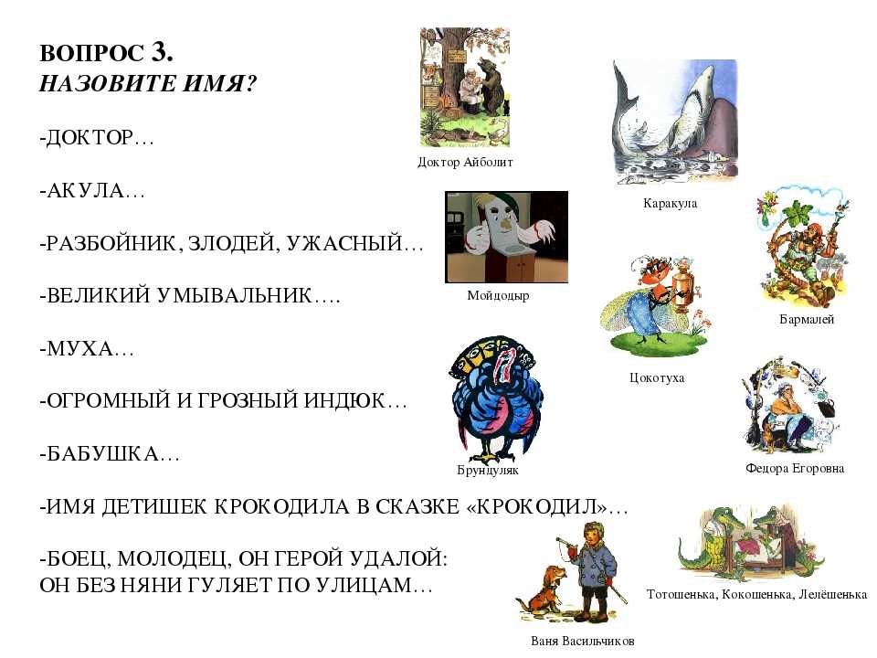 Узнай героя по ключевым словам. Задания по сказкам Чуковского. Задания для детей по сказкам Чуковского для дошкольников.