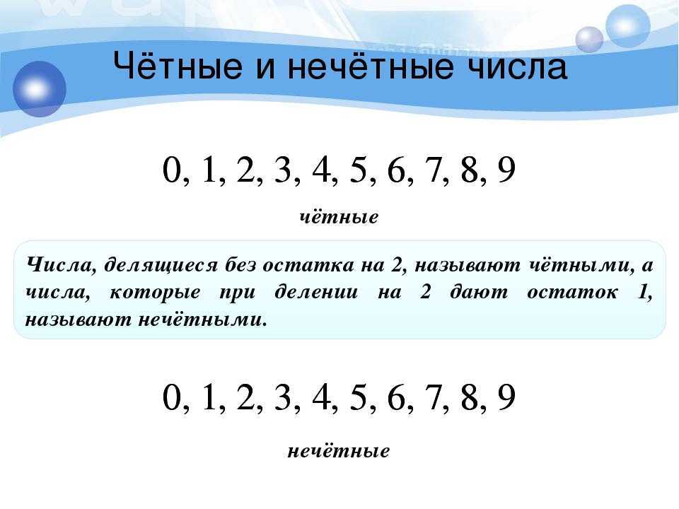 Задачи о четных и нечетных числах проект 6 класс