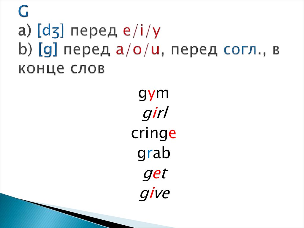 I e e g. Правила чтения g в английском языке. Правила чтения букв c и g в английском. Правила чтения буквы g. Правило чтения буквы c в английском.