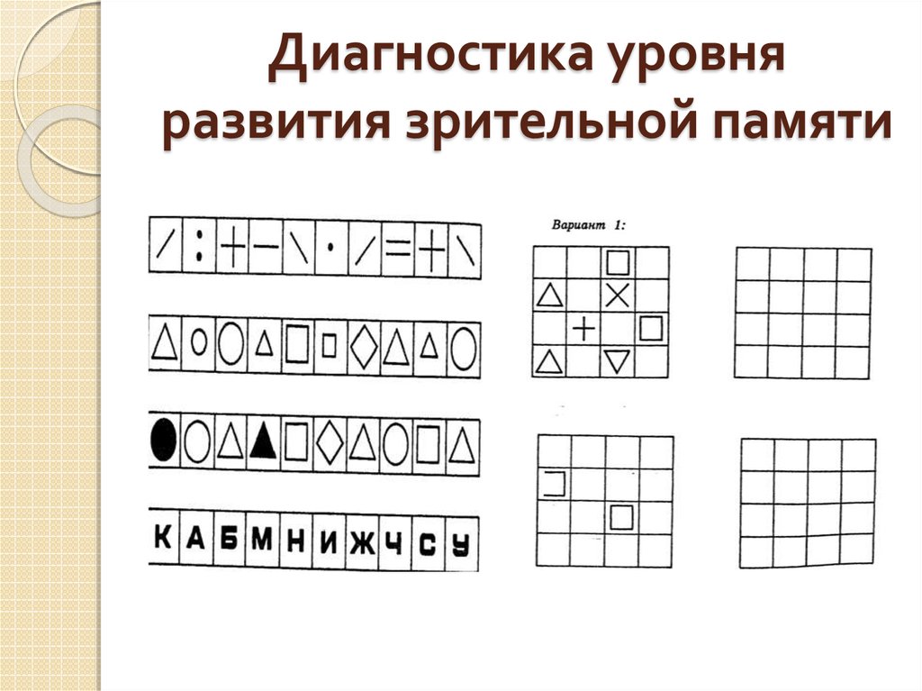 Пройти тест на память картинки