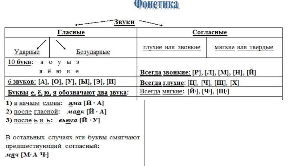 Фонетика 6 класс презентация