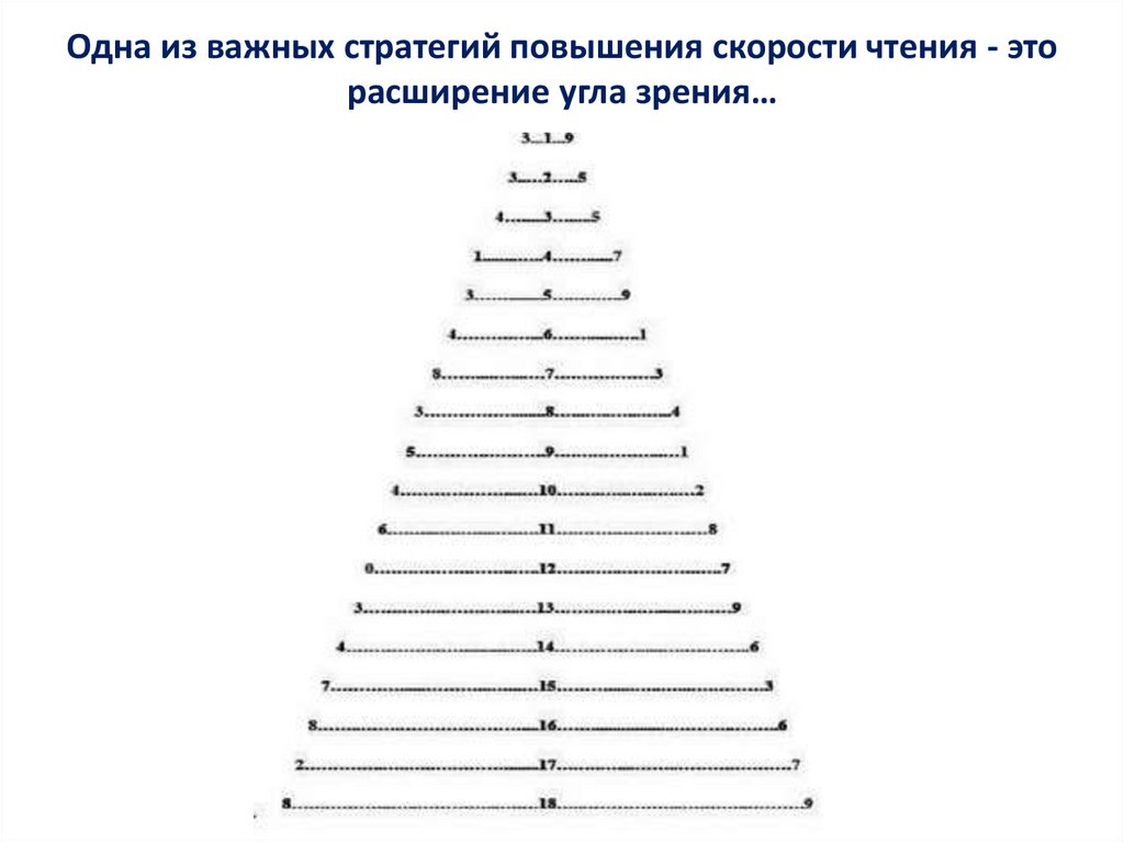 С увеличением скорости поле зрения. Пирамида для развития скорости чтения. Клиновидные таблицы для скорочтения для детей. Клиновидные таблицы для скорочтения для детей 6-7 лет. Пирамидки для скорочтения.