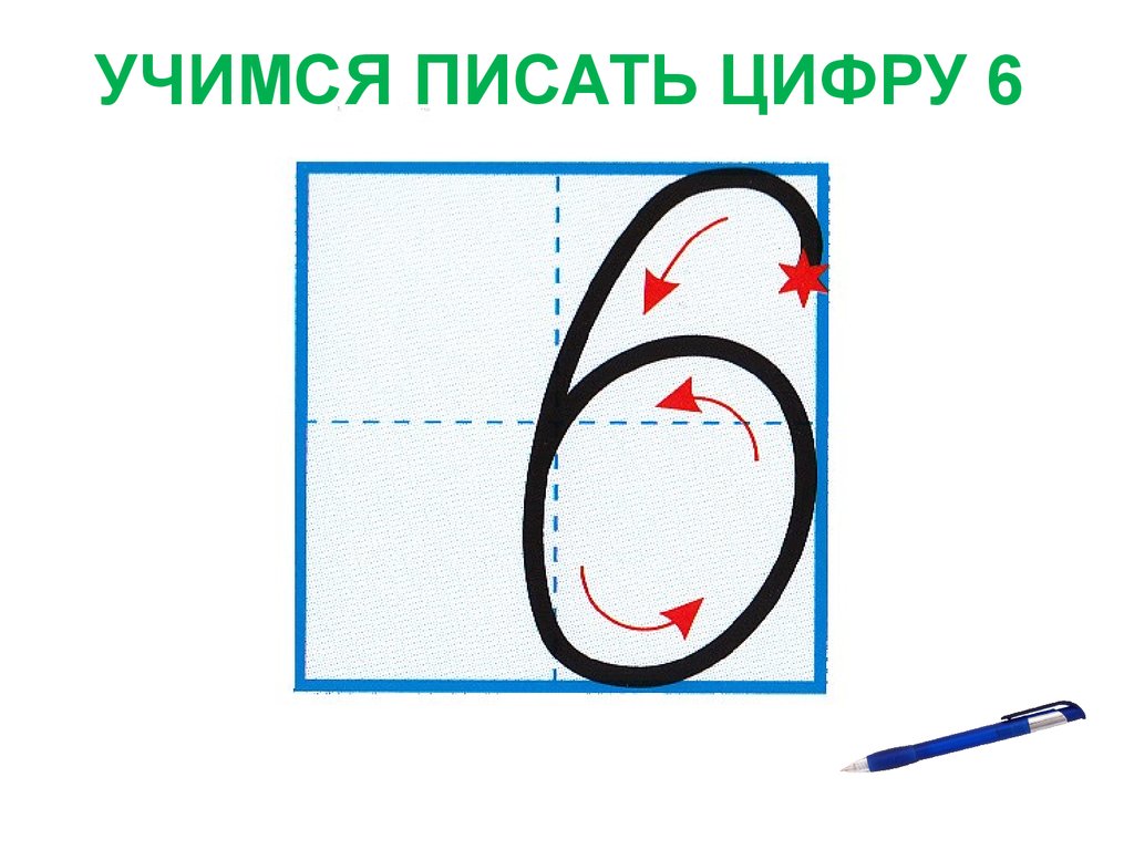 Напиши шесть. Написание цифры 6. Учимся писать цифру 6. Объяснение написания цифры 6. Написание цифры 6 для 1 класса.