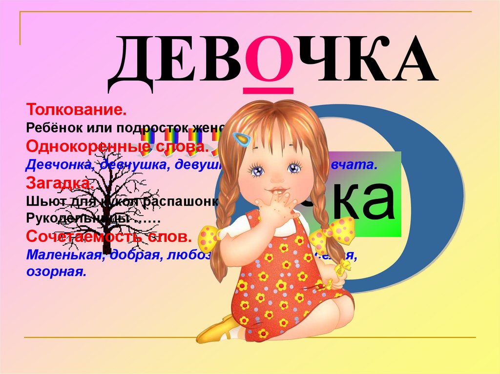 Какая девушка словами