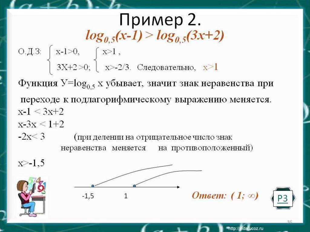 Область определения примеры. Логарифмические неравенства убывающая. Логарифмические неравенства функции. Логарифмическая функция примеры с решением. Логарифмическое неравенство убывающая функция.