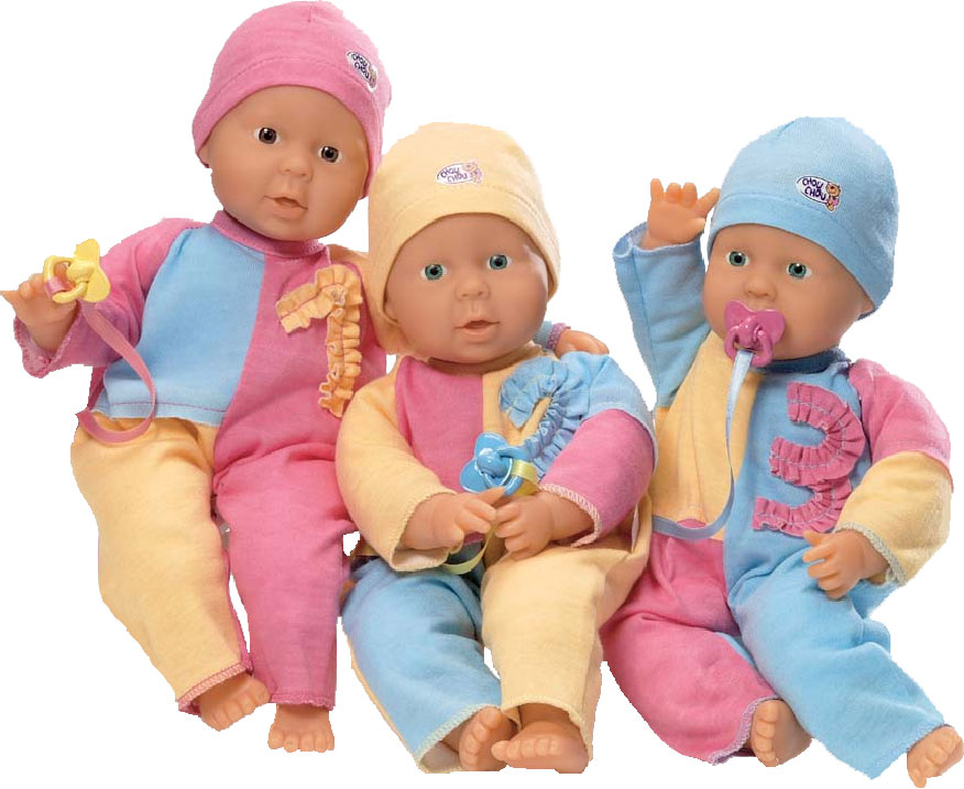 Три пупса. Игрушки и куклы. Куклы для детей. Пупсы. Куклы в детском саду.