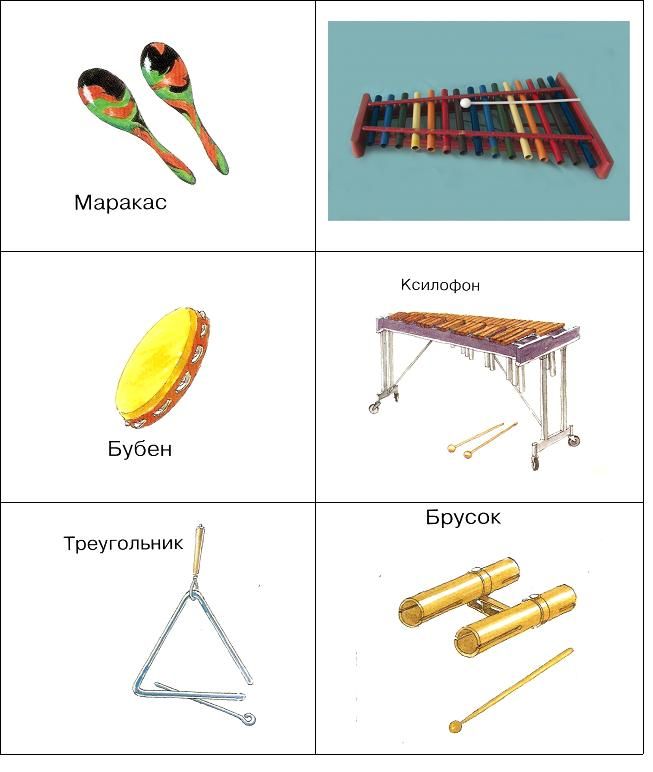 Разрезные картинки музыкальные инструменты