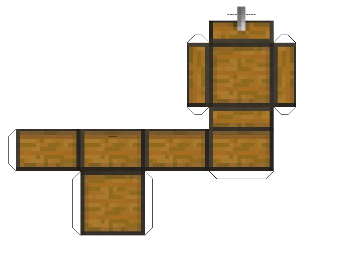 Схема предметов из майнкрафта из бумаги