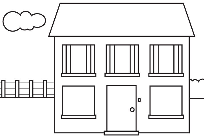 Дом картинка для детей раскраска для детей