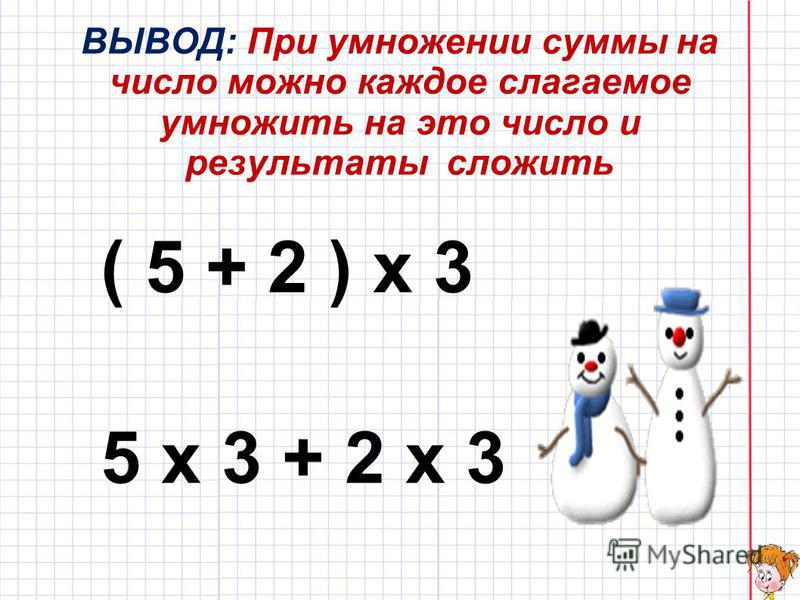 Как разделить сумму на число 3 класс презентация