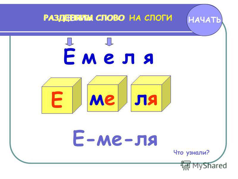 Ученик по слогам разделить