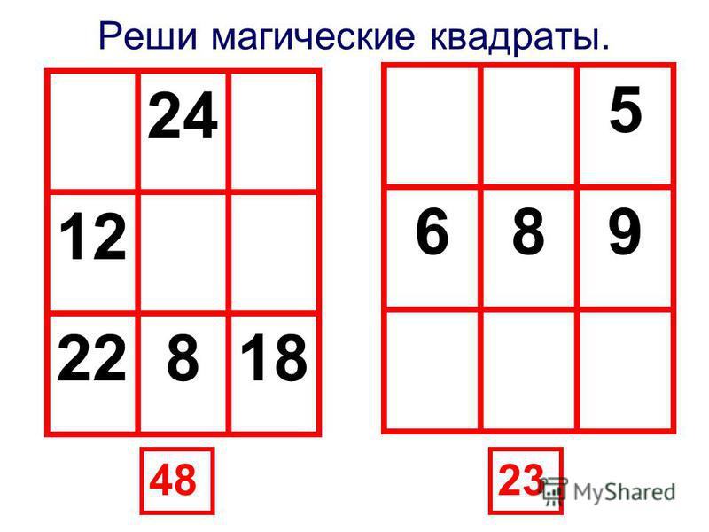 Квадрат ответов. Магический квадрат по математике. Магические квадраты 3 класс по математике. Магический квадрат 3 класс. Магический квадрат математика 3 класс.