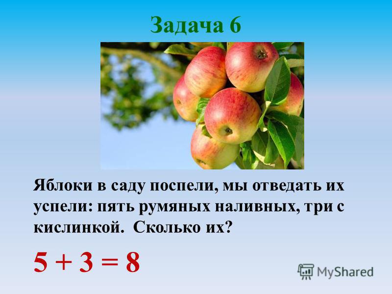 Сколько будет 3 яблока. Задачка про яблоки. Яблоки в саду поспели мы отведать их успели. Задача про яблоки. Задача про яблони.