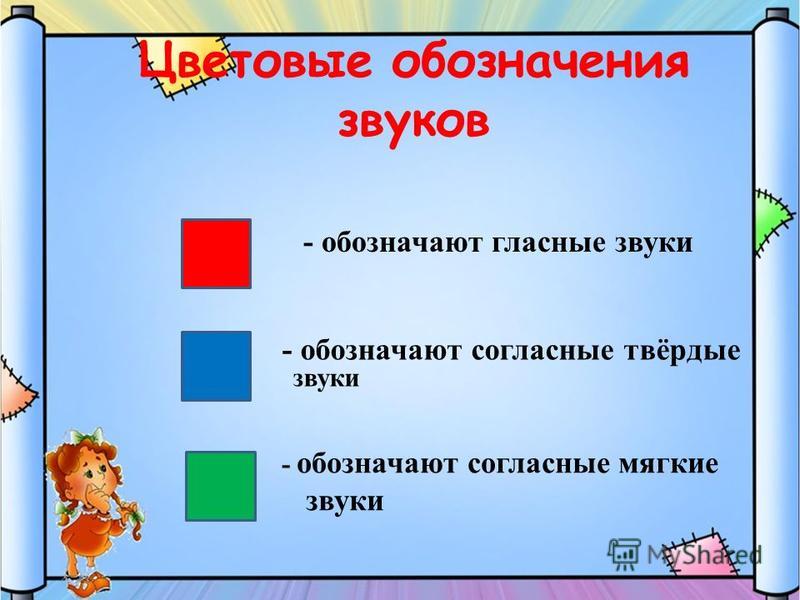 Буква й каким цветом обозначается в схеме слова