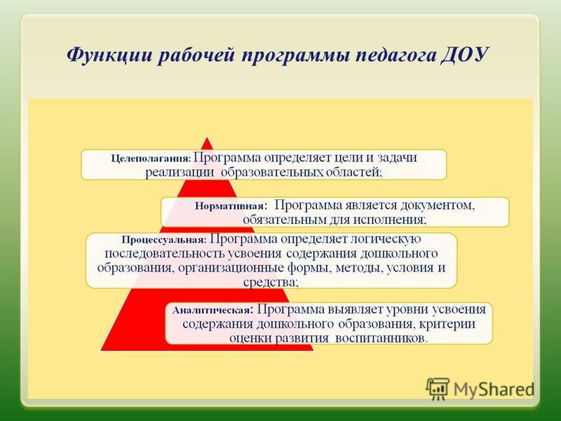 Воспитатель функции деятельности