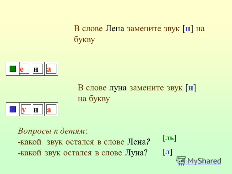 Луна звуковая схема