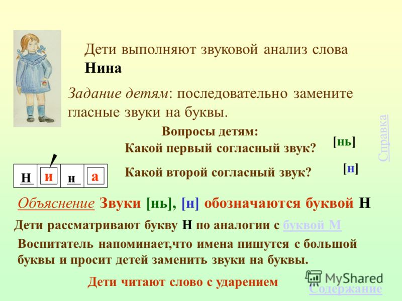 Схема слова буквы. Звуковой анализ слова. Звуковой анализ слов с буквой н. Звуковой анализ Нина. Звуковой анализ слова Нина для дошкольников.