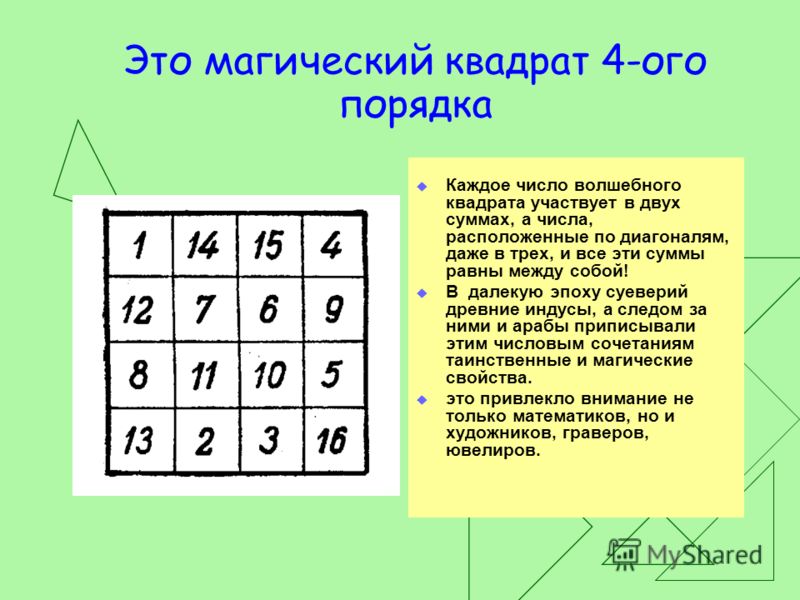 Математический квадрат