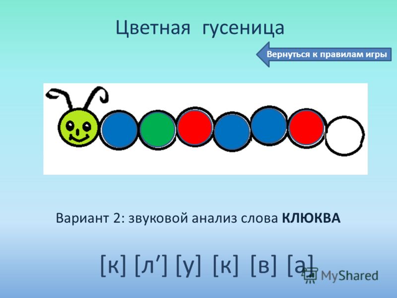 Схема слова клюква