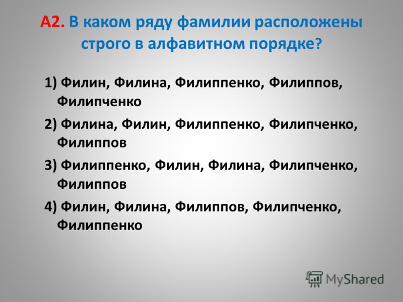 Расположены по алфавиту. Расположить в алфавитном порядке. Запиши фамилии в алфавитном порядке. Фамилии по алфавитному порядку. В каком ряду фамилии расположены строго в алфавитном порядке.