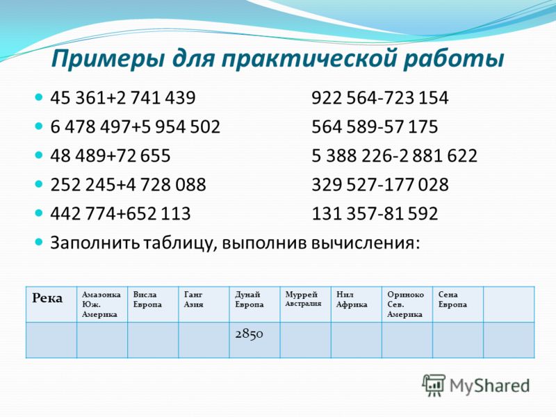 Действия с натуральными многозначными числами 6 класс. Примеры на сложение многозначных чисел. Действия с многозначными числами 6 класс. Примеры с многозначными числами. Вычисления с многозначными числами.