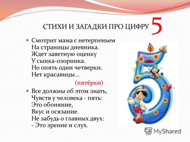 Проект числа 5 для 5 класса