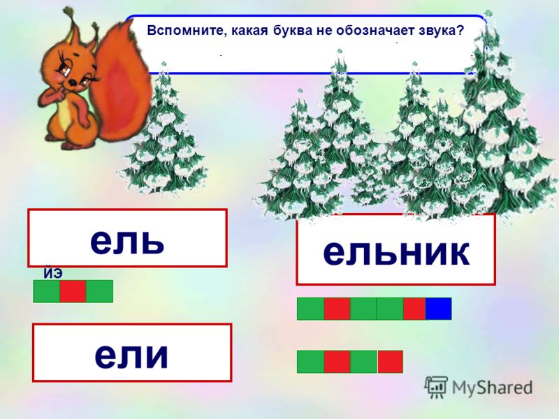 Схема к слову ель