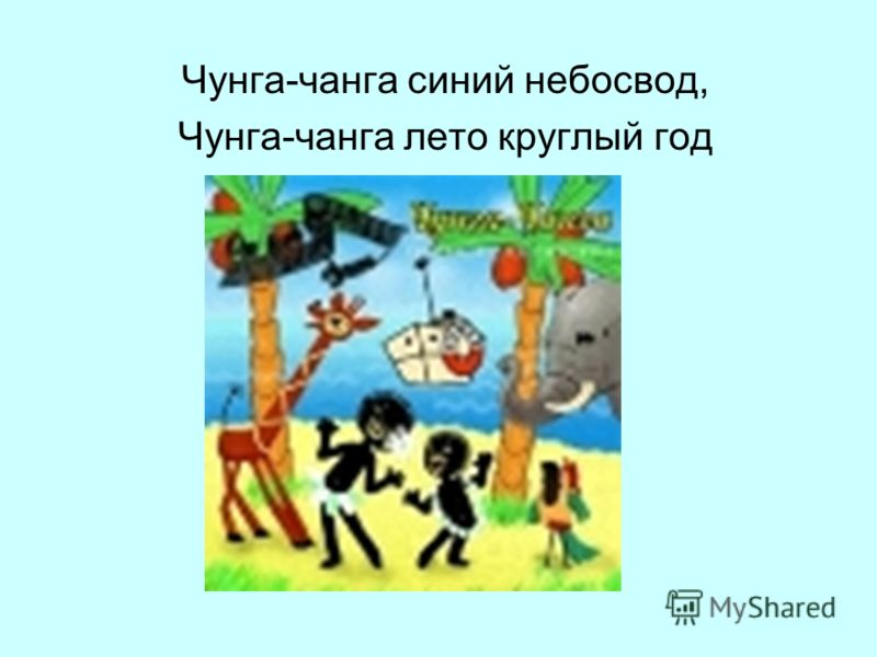 Чунга чанга летний проект