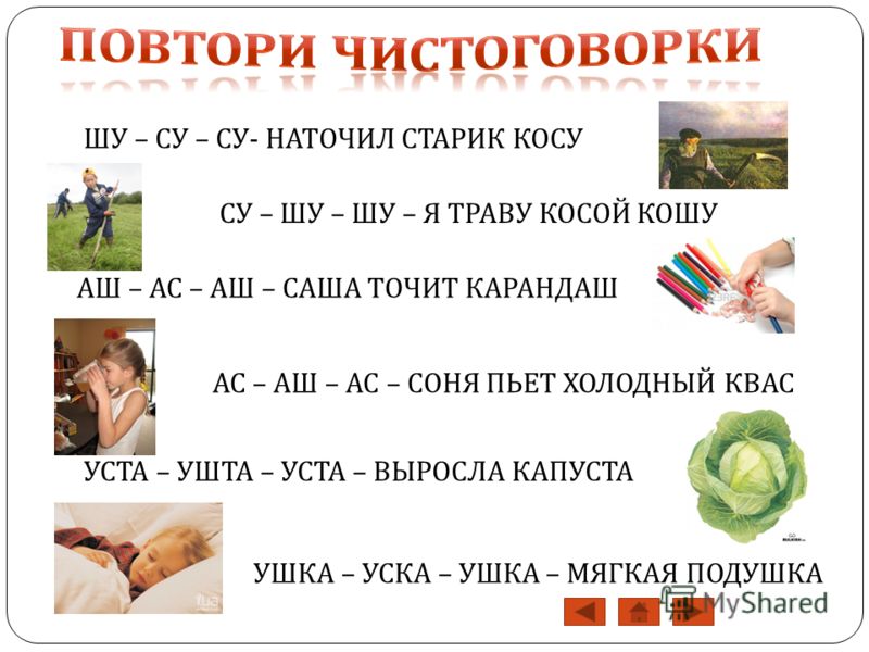 Презентация 1 класс чистоговорки