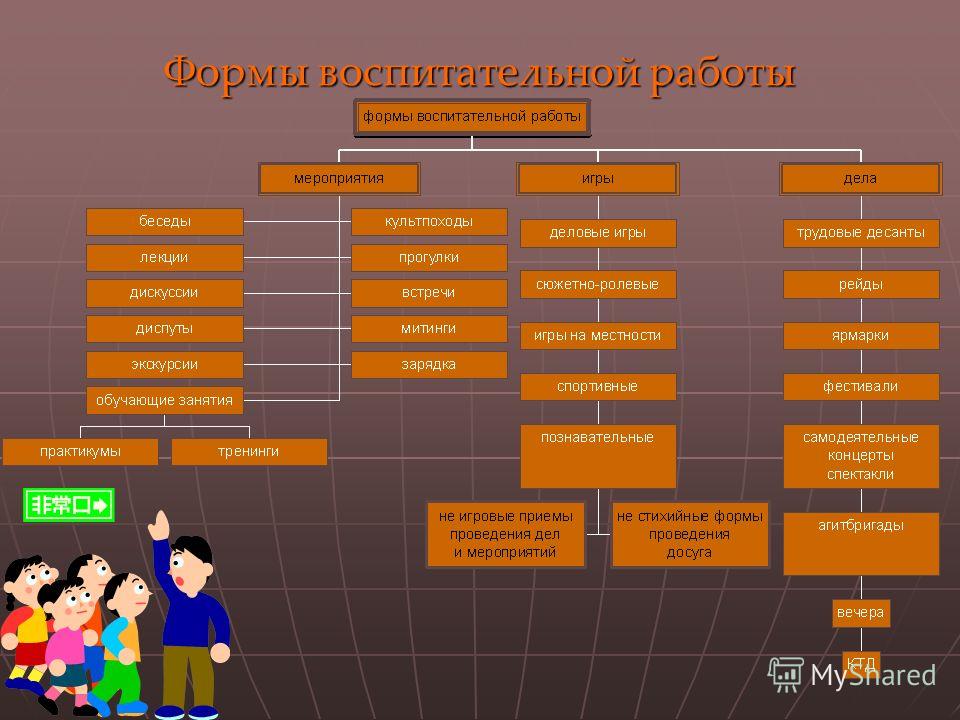 Виды воспитательной деятельности