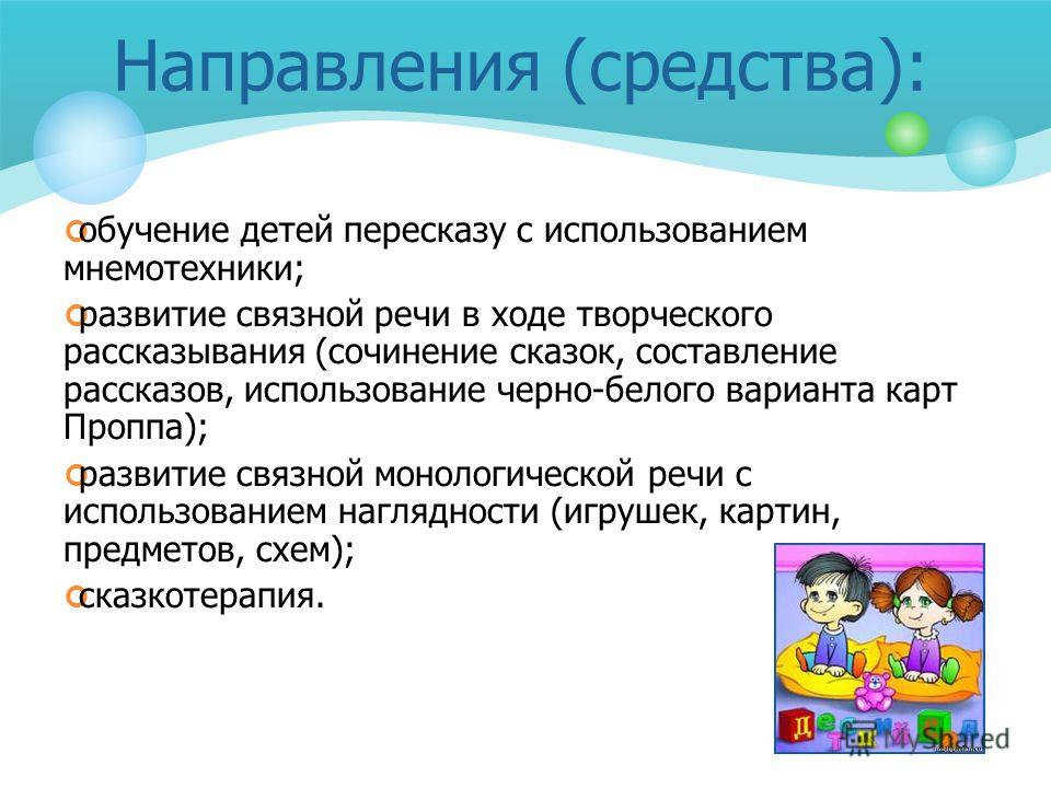 Задачи монологической речи дошкольников