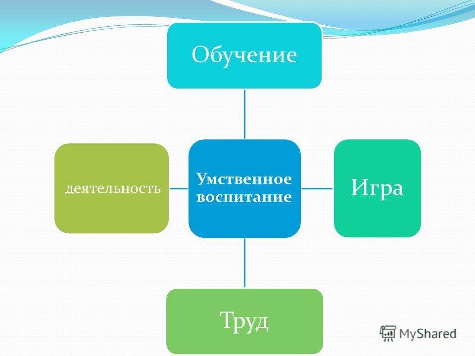 Составьте схему задачи умственного воспитания дошкольников