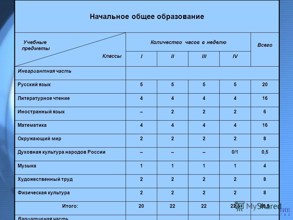 Учебный план для детей с трудностями в обучении