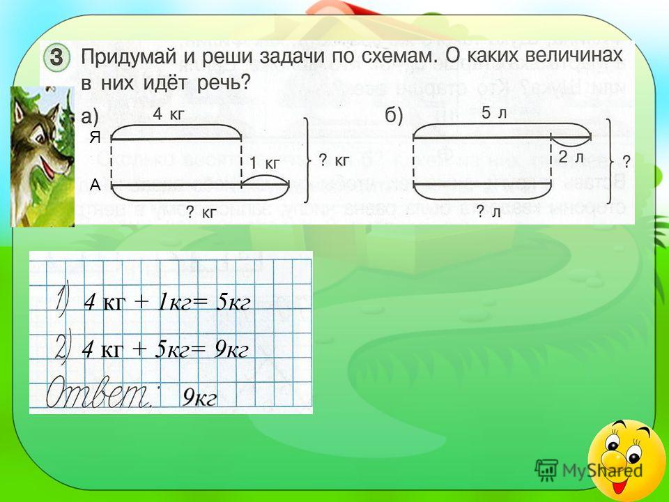 Схема задачи первый класс