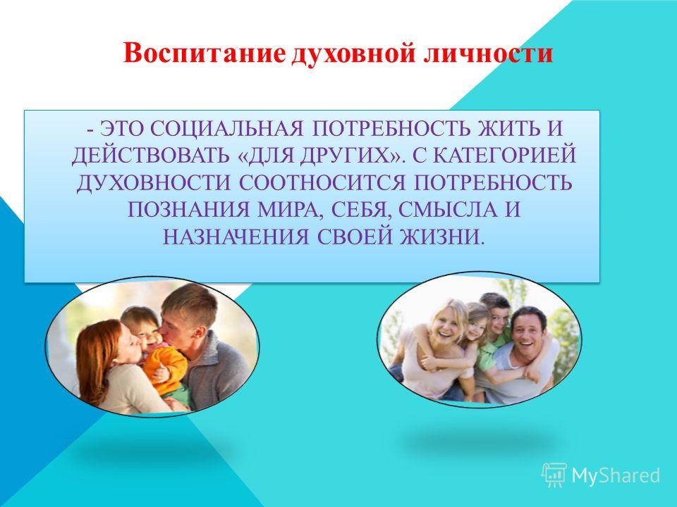 Роль духовного воспитания