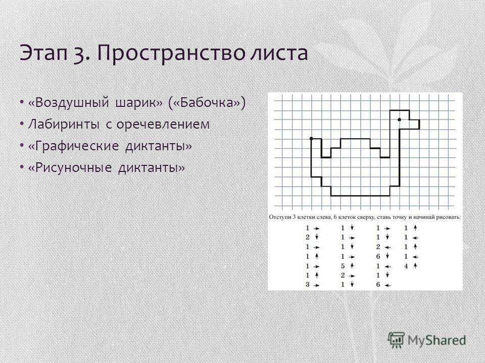 Презентация графический диктант по клеточкам для 1 класса