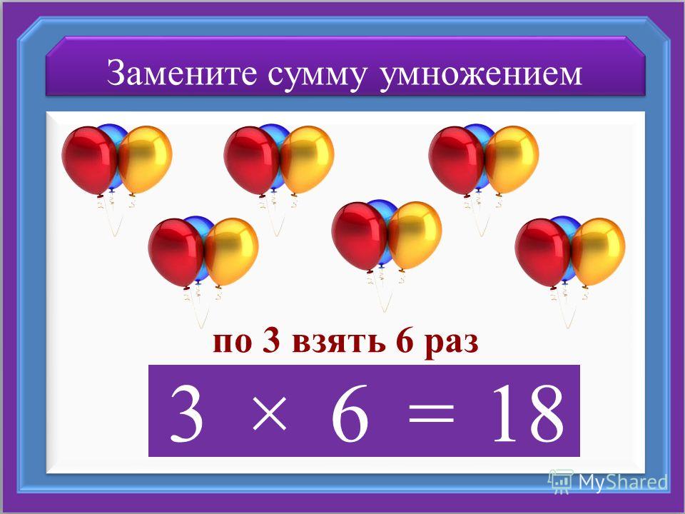 Конспект урока презентация 2 класс умножение числа 3 и на 3