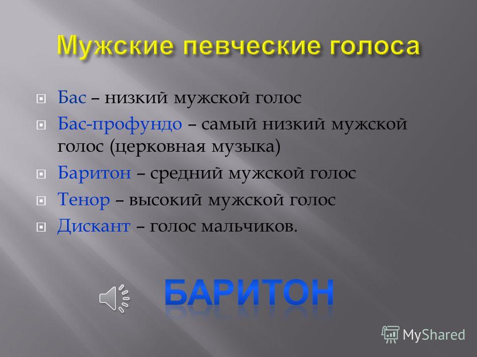 Проект мужской голос