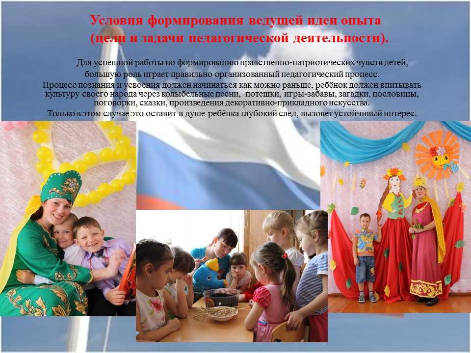 Актуальность проблемы патриотического воспитания детей дошкольного возраста