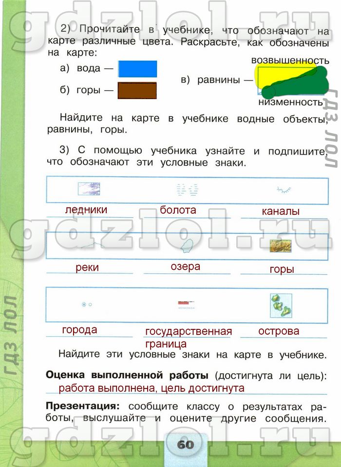 Карта богатый источник информации с помощью карты в учебнике выполни задания 2 класс окружающий мир