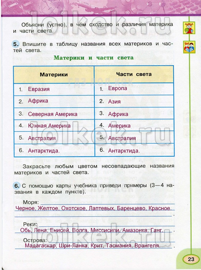 Части света 2 класс окружающий мир ответы. Окружающий мир 3 класс таблица части света и материк. С помощью учебника приведи примеры 2-3 в каждом пункте 4 класс.