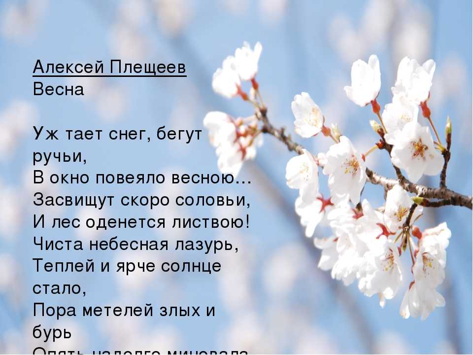 Поэзия весны стихи
