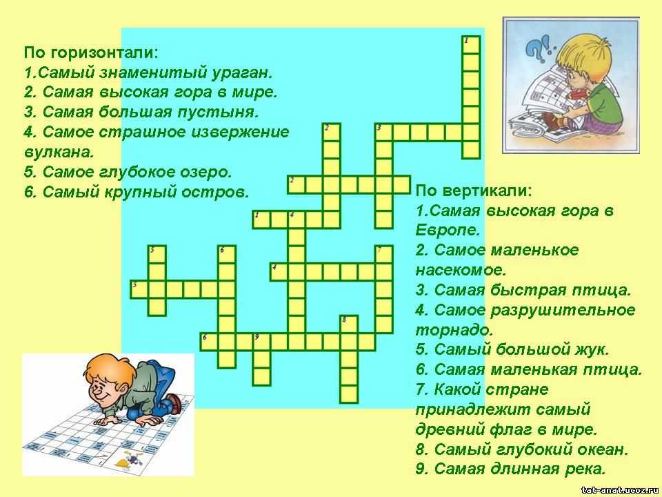 Презентация кроссворд по окружающему миру 4 класс