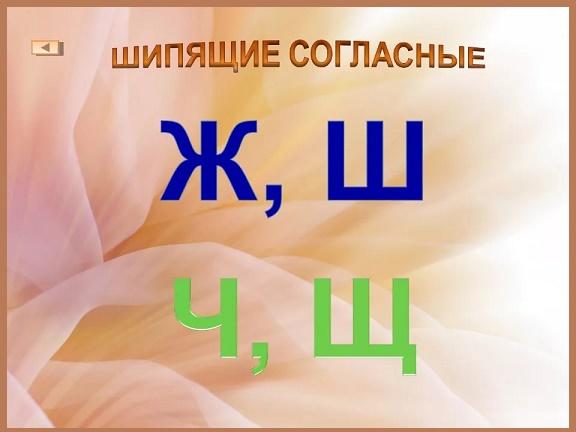 Шипящие согласные звуки ж ш ч щ 1 класс презентация