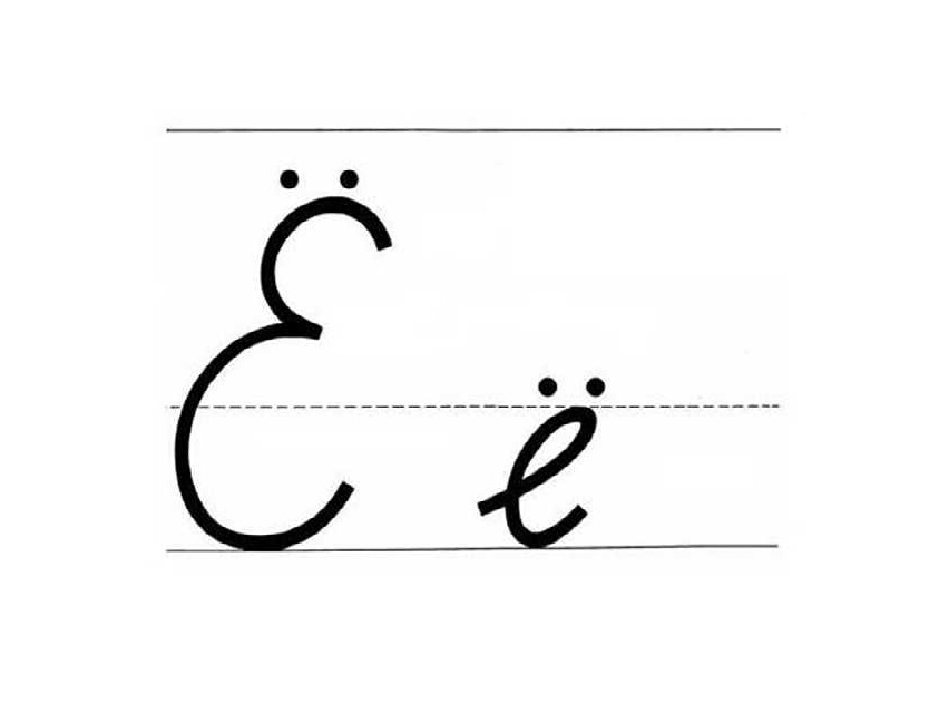 Как пишется прописная буква е большая