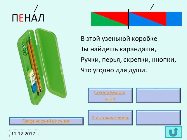 Звуковая схема слова карандаш