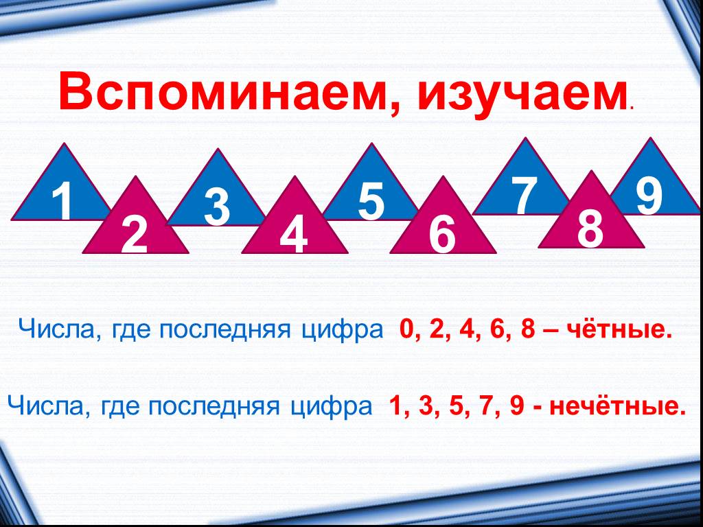 Четные и нечетные числа 2 класс презентация